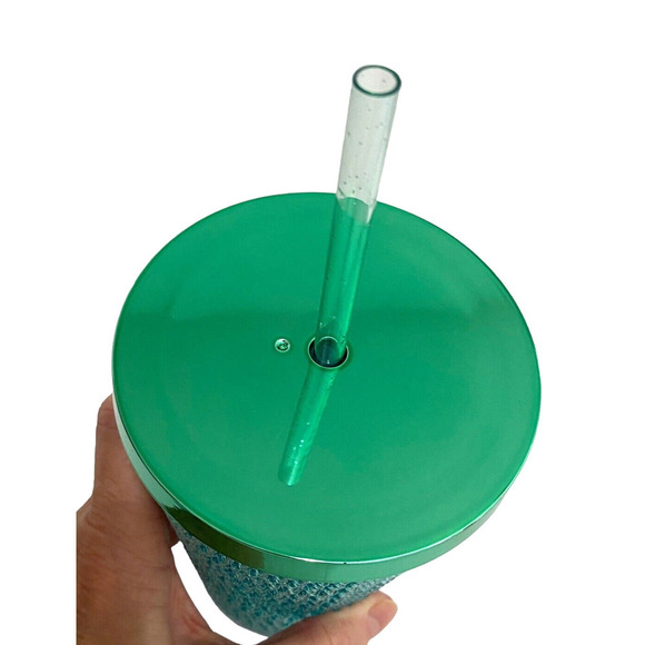Starbucks Mint Teal Studded 16oz Cold Tumbler W/Straw Grande 2014 - Picture 5 of 9